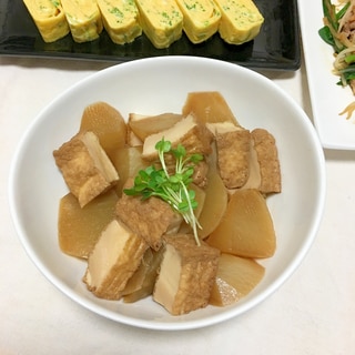 下茹で不要！大根と厚揚げのほったらかし煮物♡